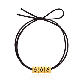 (image for) Gold Angel Number Hair Tie Bracelet