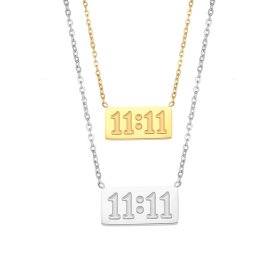 (image for) 1111 Angel Number Bar Necklace Gold Silver