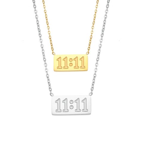 (image for) 1111 Angel Number Bar Necklace Gold Silver