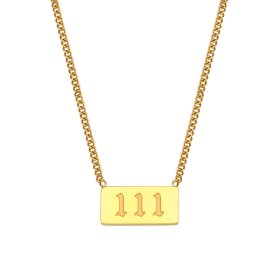 (image for) 111 Angel Number Bar Necklace Gold Silver