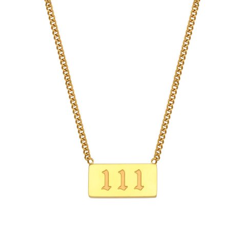 (image for) 111 Angel Number Bar Necklace Gold Silver