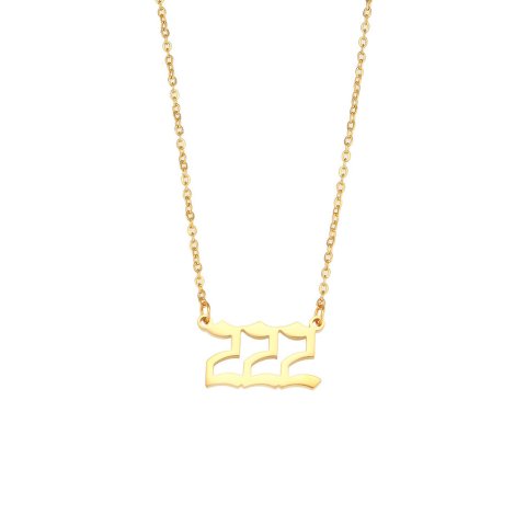 (image for) 222 Angel Number Necklace Gold