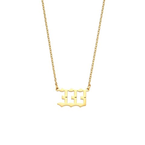 (image for) 333 Angel Number Necklace Gold