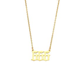 (image for) 666 Angel Number Necklace Gold