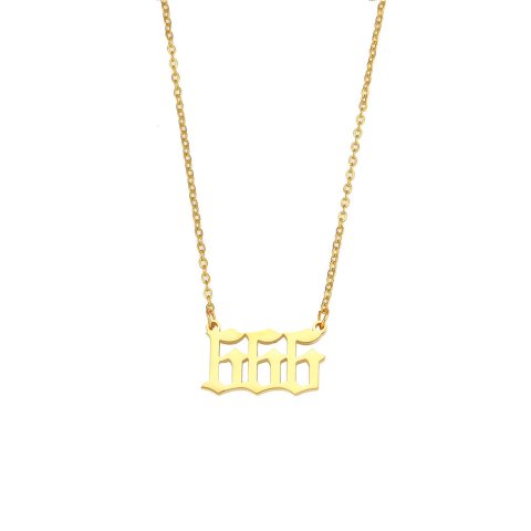 (image for) 666 Angel Number Necklace Gold