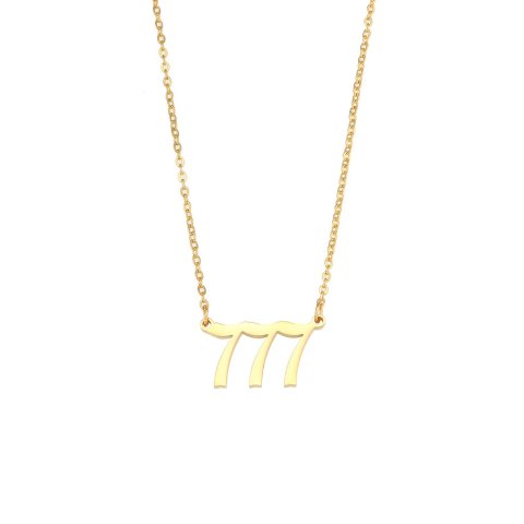 (image for) 777 Angel Number Necklace Gold