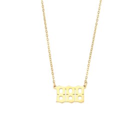 (image for) 888 Angel Number Necklace Gold