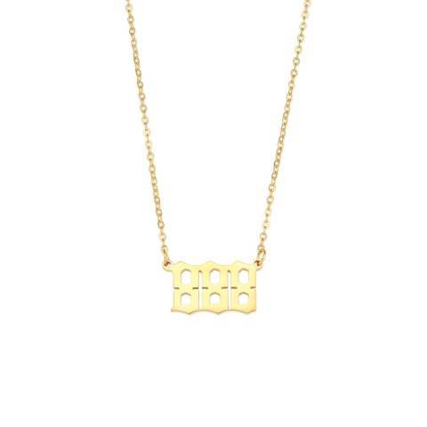 (image for) 888 Angel Number Necklace Gold