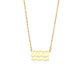 (image for) 999 Angel Number Necklace Gold