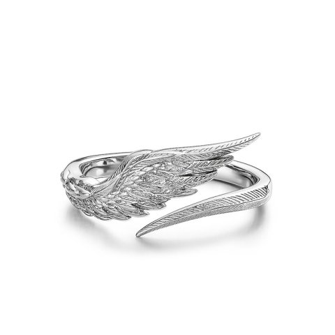 (image for) Sterling Silver Angel Wing Ring for Women