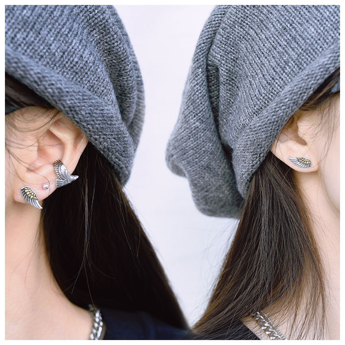 Angel Wing Stud Earrings