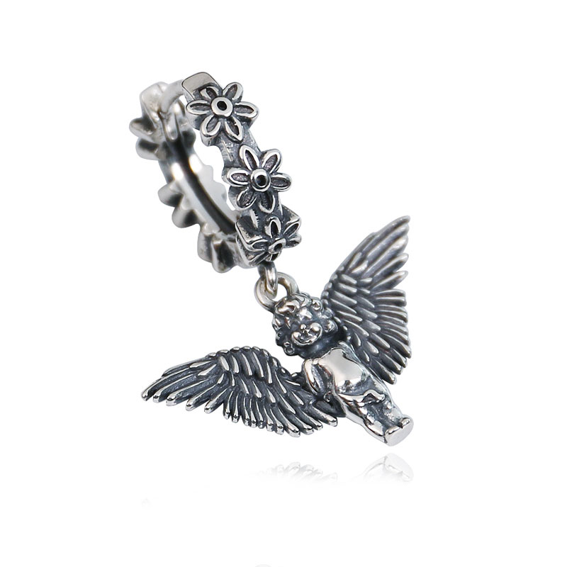 Baby Angel Earrings in Sterling Silver (image for) Baby Angel Earrings in Sterling Silver