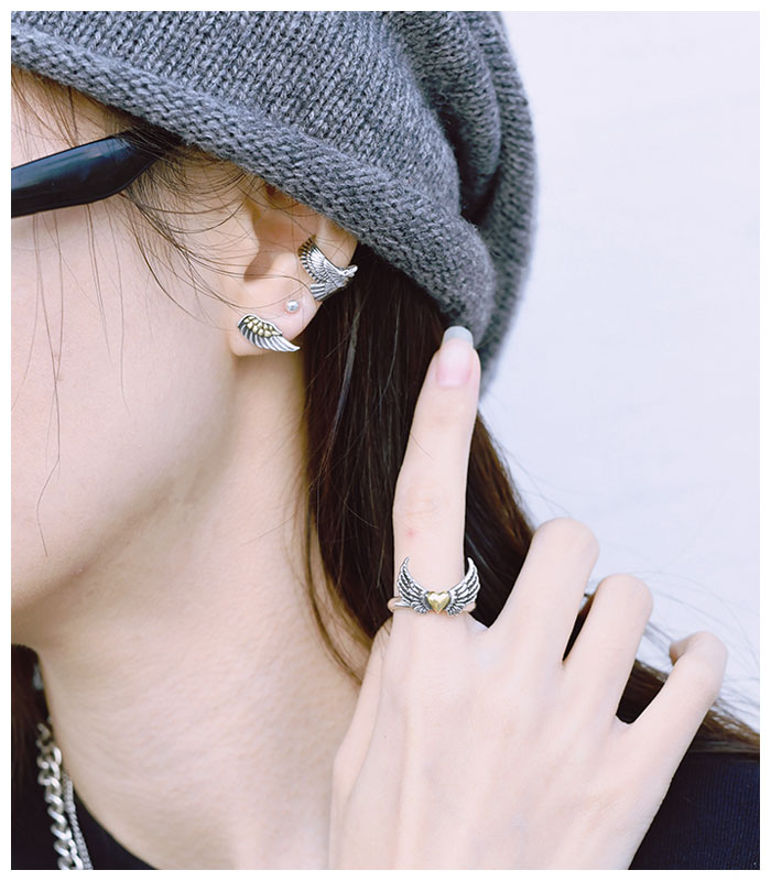 Angel Wing Stud Earrings