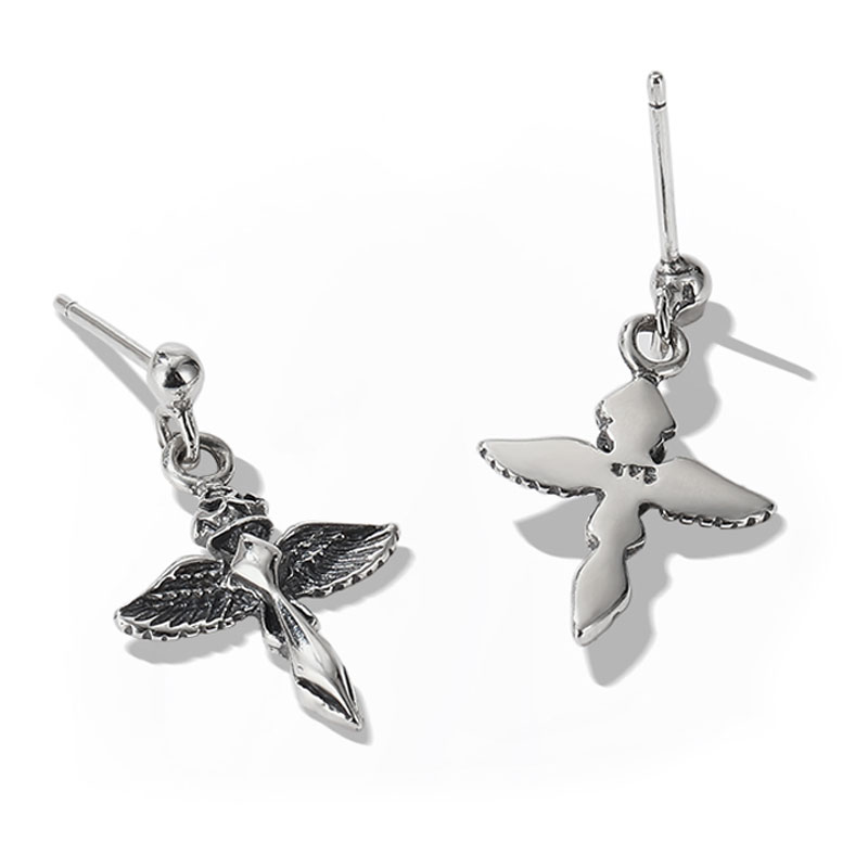Ghost Angel Wing Earrings in Sterling Silver (image for) Ghost Angel Wing Earrings in Sterling Silver