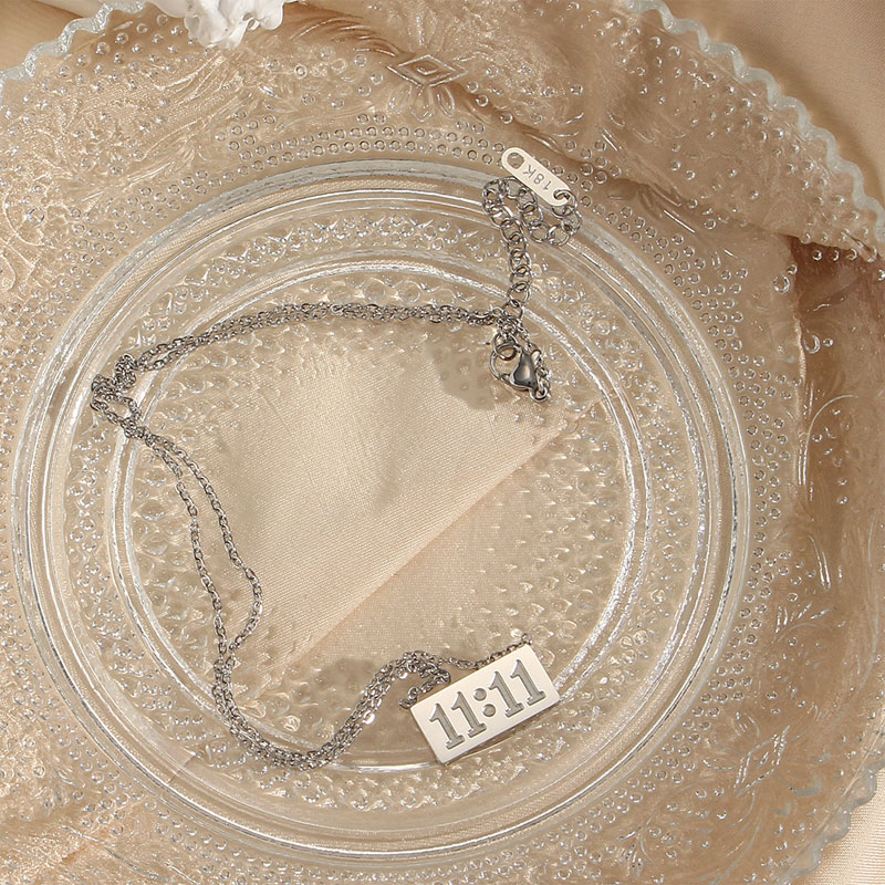 1111 Angel Number Bar Necklace Gold Silver (image for) 1111 Angel Number Bar Necklace Gold Silver