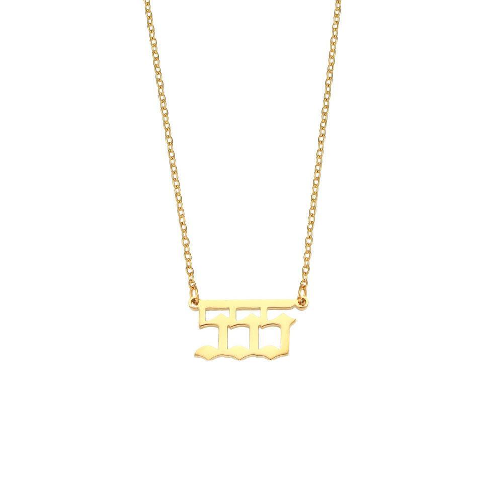 555 Angel Number Necklace Gold (image for) 555 Angel Number Necklace Gold