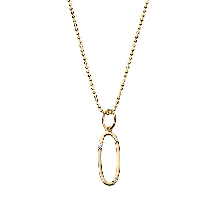 Dimoand Angel Number Necklace Gold