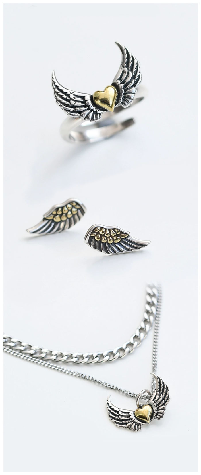 Angel Wing Stud Earrings