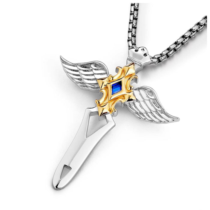Angel Wing Necklace with Birthstone