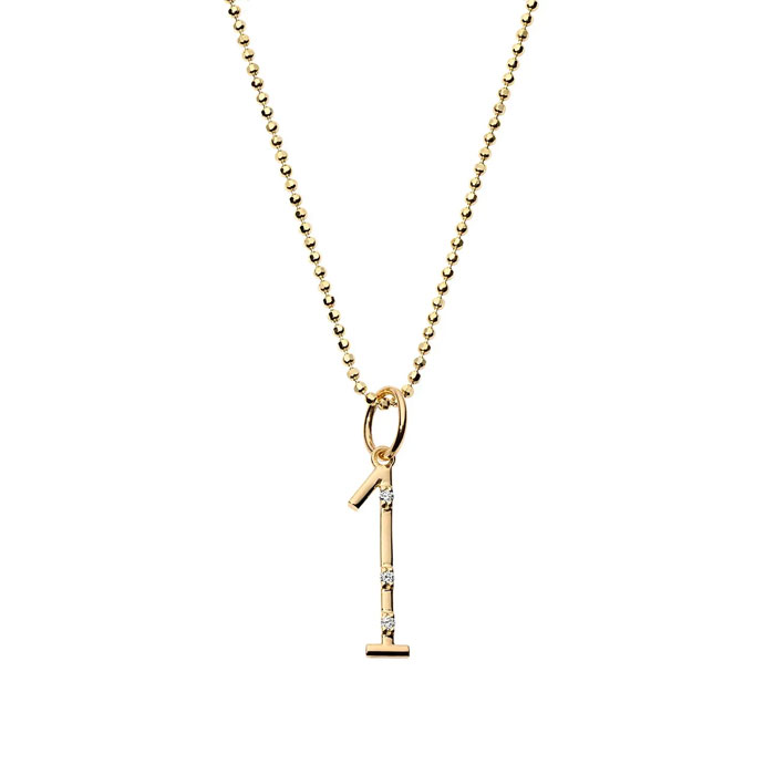 Dimoand Angel Number Necklace Gold