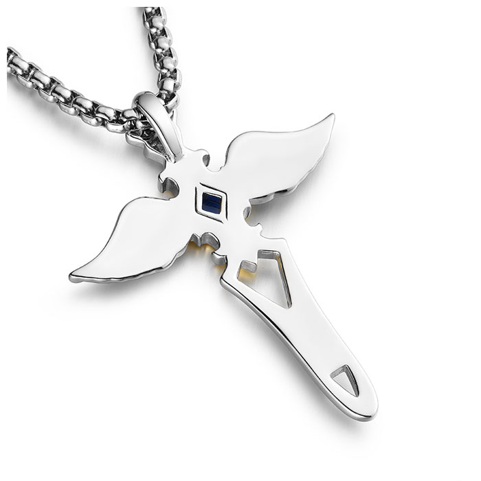 Angel Wing Necklace with Birthstone