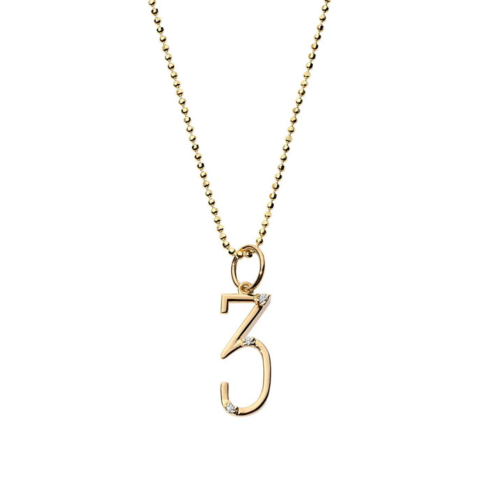 Dimoand Angel Number Necklace Gold