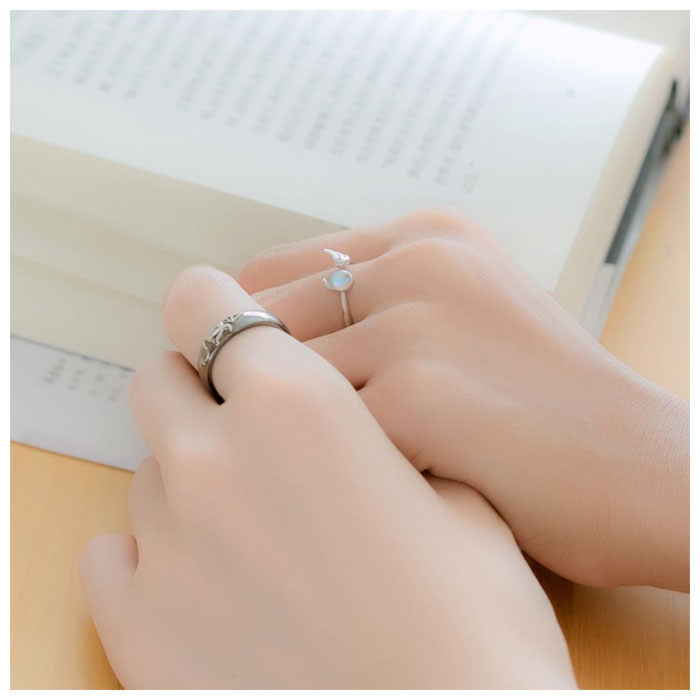 Angel Wing Ring with Birthstone